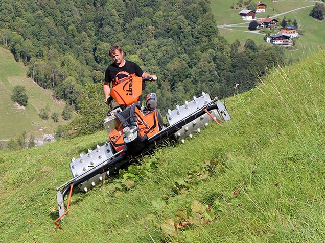 der häufigste Einsatzbereich für das Bidux Doppelmesser ist das Mähen großer Wiesen zur Futtergewinnung